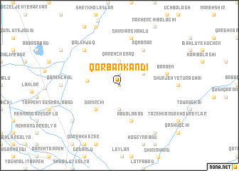 map of Qorbān Kandī