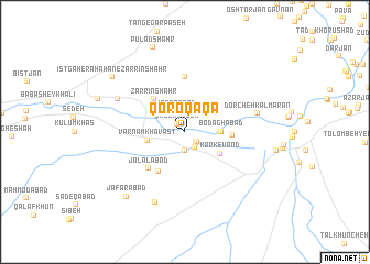 map of Qoroq Āqā