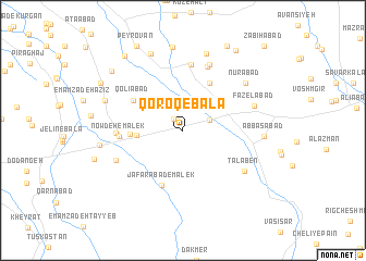 map of Qoroq-e Bālā