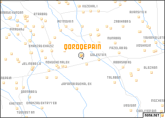 map of Qoroq-e Pā\