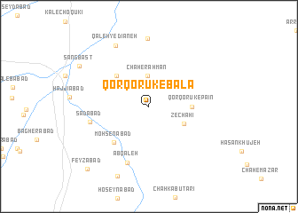 map of Qorqorūk-e Bālā