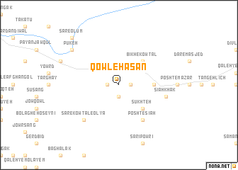 map of Qowl-e Ḩasan