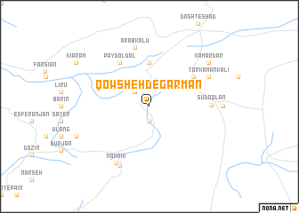 map of Qowsheh Degarmān