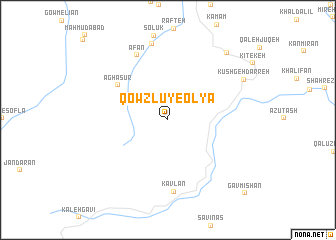 map of Qowzlū-ye ‘Olyā