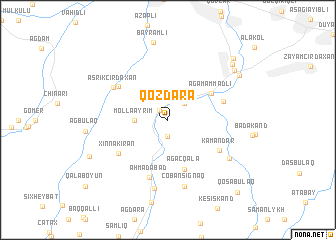 map of Qozdǝrǝ