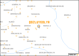 map of Qozlū-ye ‘Olyā