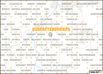 map of Quarante Bonniers