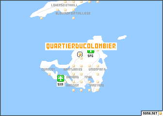 map of Quartier du Colombier