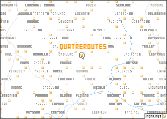 map of Quatre-Routes