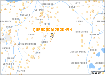 map of Qubba Qādir Bakhsh