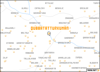 map of Qubbat at Turkumān