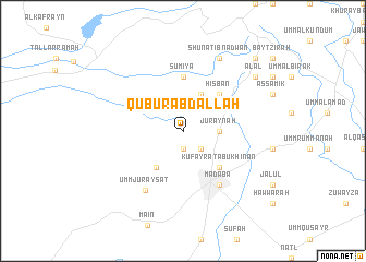 map of Qubūr ‘Abd Allāh