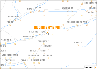 map of Qūdāneh-ye Pā\