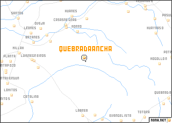 map of Quebrada Ancha