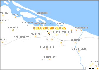 map of Quebrada Arenas
