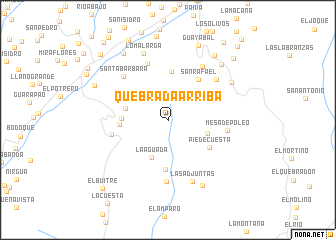 map of Quebrada Arriba