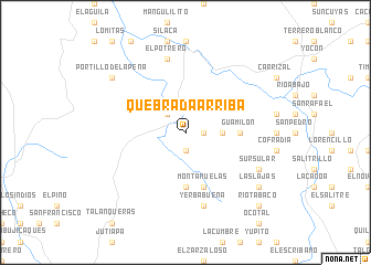 map of Quebrada Arriba