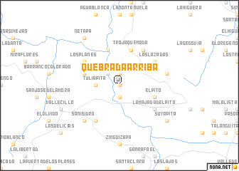 map of Quebrada Arriba