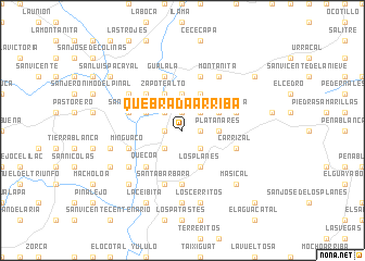 map of Quebrada Arriba