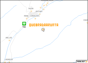 map of Quebrada Arunta