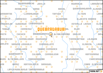 map of Quebrada Bubí