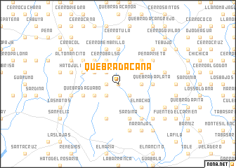 map of Quebrada Caña