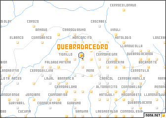 map of Quebrada Cedro