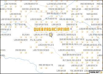 map of Quebrada Ciprián