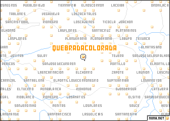 map of Quebrada Colorada