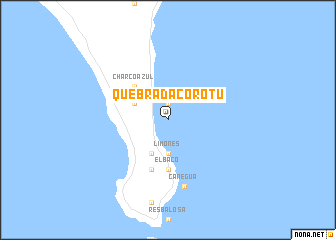 map of Quebrada Corotú