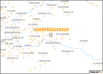 map of Quebrada de Agua