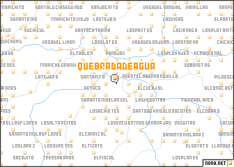 map of Quebrada de Agua