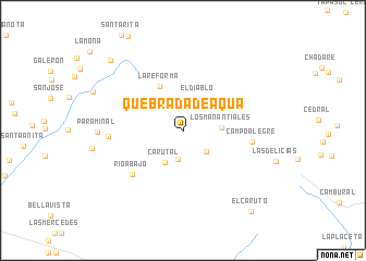 map of Quebrada de Aqua