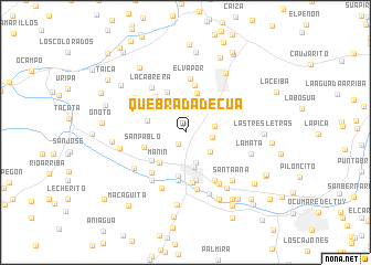 map of Quebrada de Cúa