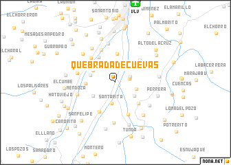 map of Quebrada de Cuevas