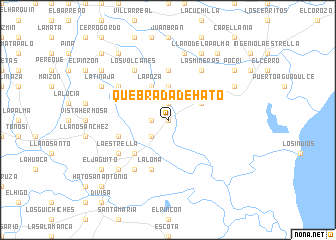 map of Quebrada de Hato