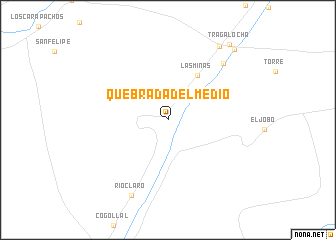 map of Quebrada del Medio