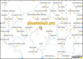 map of Quebrada de Loro