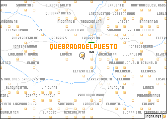map of Quebrada del Puesto