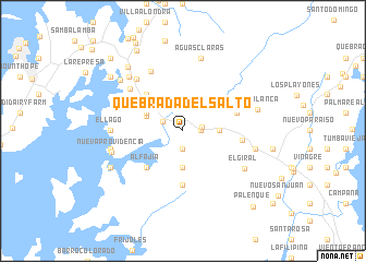 map of Quebrada del Salto