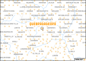 map of Quebrada de Oro