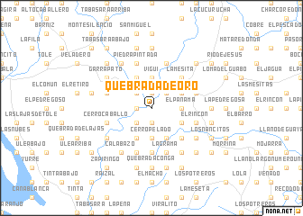 map of Quebrada de Oro