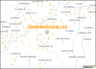 map of Quebrada de Ovalles