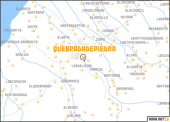 map of Quebrada de Piedra