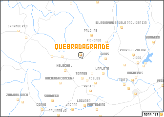map of Quebrada Grande