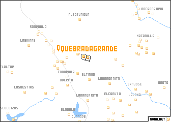 map of Quebrada Grande