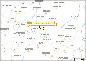 map of Quebrada Grande