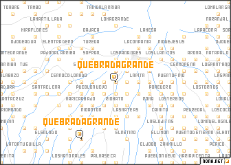 map of Quebrada Grande