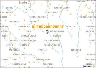 map of Quebrada Grande