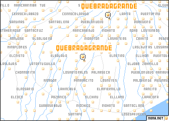 map of Quebrada Grande